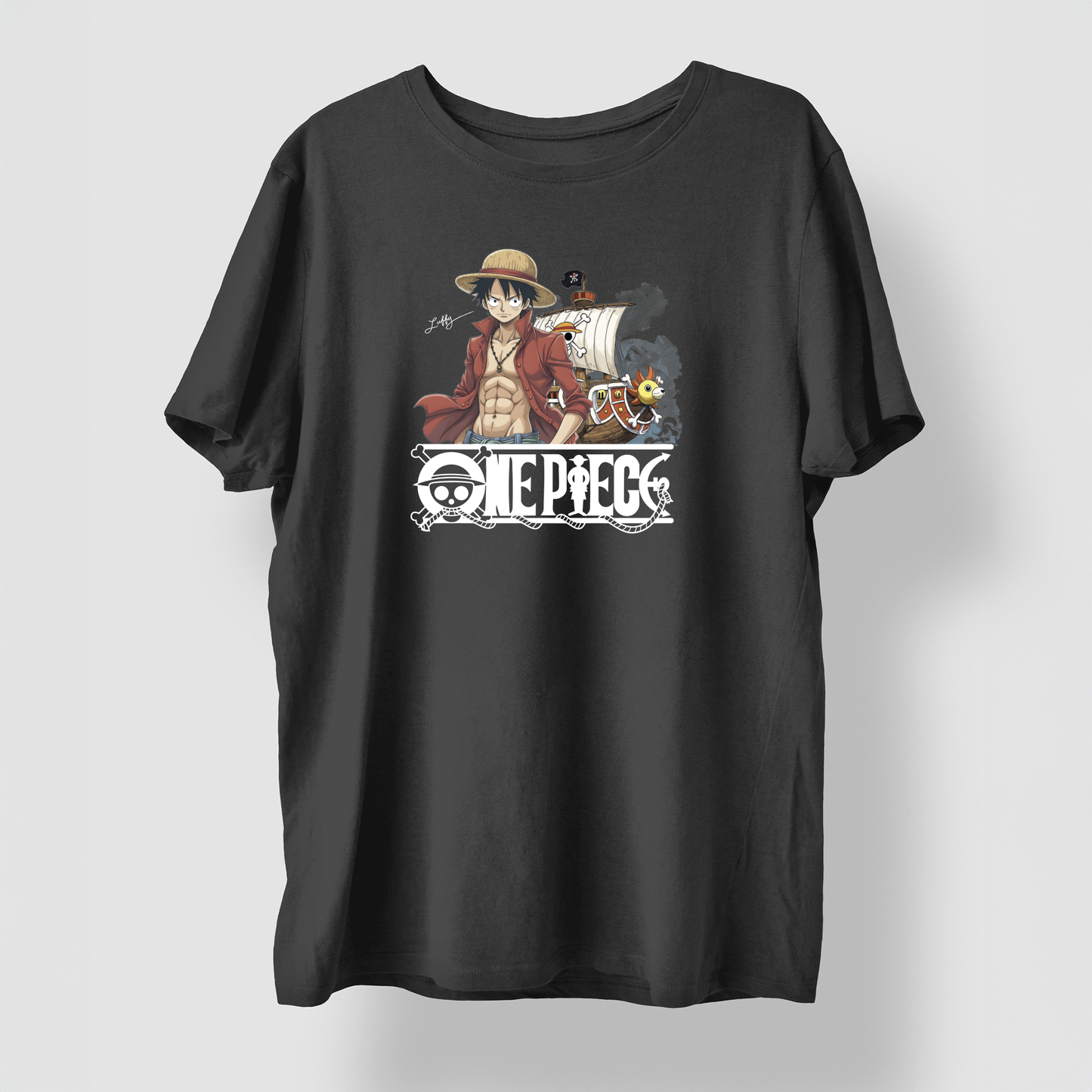 T-Shirt One Piece: Luffy con Going Merry